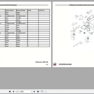 Weidemann Wheel Loader 3006 P50 Spare Part List 2