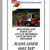Weidemann Wheel Loader 4002 DP Spare Part List 1