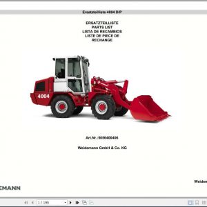 Weidemann Wheel Loader 4004 DP Spare Part List1