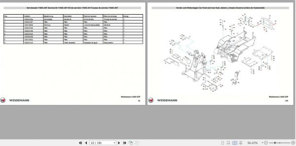 Weidemann Wheel Loader 4204 DP Spare Part List 2