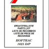 Weidemann Wheel Loader Hoftrac 1025 DP Spare Part List 1