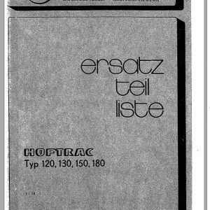 Weidemann Wheel Loader Hoftrac 120 130 150 180 Spare Parts Catalog SW 1