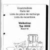 Weidemann Wheel Loader Weikotrac 3002 Spare Part List 1