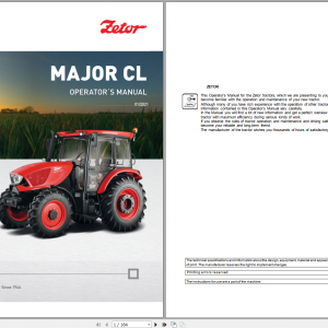 Zetor Tractor Update 2021 Operators Manual Training Manual English CD 1