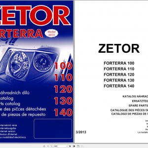 Zetor Tractor Update 2021 Operators Repair Training Manual Spare Part Catalog English CD 4