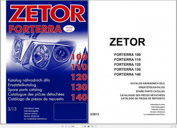 Zetor Tractor Update 2021 Operators Repair Training Manual Spare Part Catalog English CD 4
