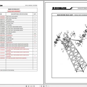 Zoomlion Crawler Crane QUY260CR F32Y Parts Manual EN 2