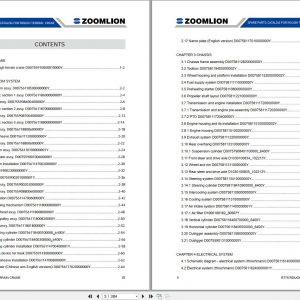Zoomlion Rough Terrain Crane RT75 Spare Parts Catalog 20140218 1