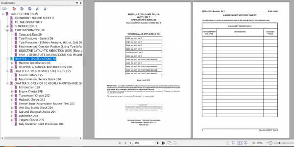 BELL B25D B30D B35D B40D B45D B50D MK7.2 ADT Operators Manual 872313 rev B 1