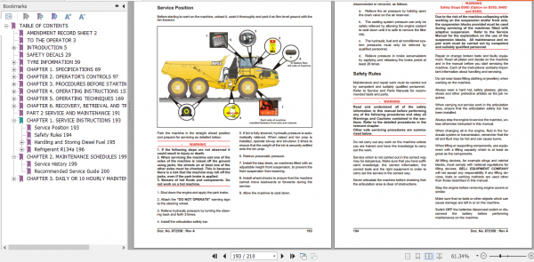 BELL B25D B30D B35D B40D B45D B50D MK7.2 ADT Operators Manual 872358 r 3