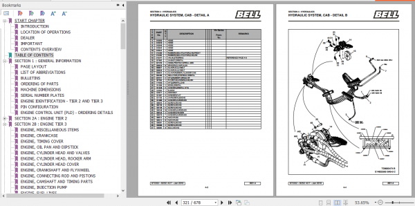 BELL B25D Mk 6.1 Articulated Dump Truck Parts Manual 872262 3