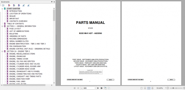 BELL B25D Mk VI ADT Parts Manual 872235 1