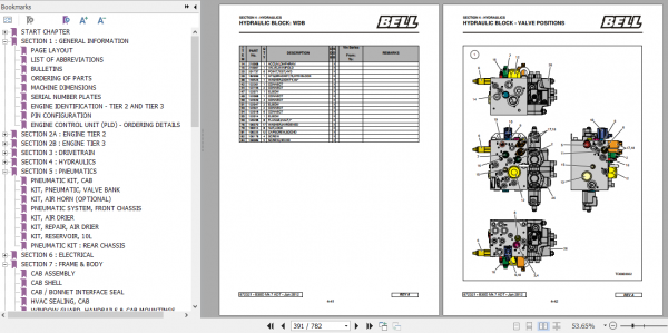 BELL B30D WDB MK7 Articulated Dump Truck Parts Manual 872321 3