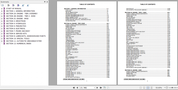 BELL B35D B40D MK7.2 Articulated Dump Truck Parts Manual 872343 2