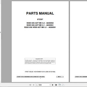 BELL B35D Mk 6.1B40D Mk 6.1 B40D Mk 6.2 ADT Parts Manual 872297 1