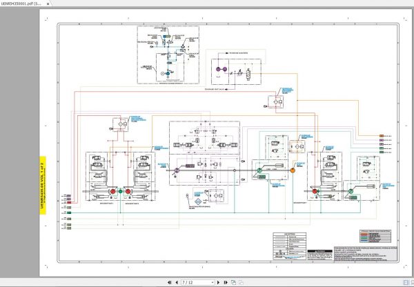 CAT Hydraulic Mining Shovel 6015B Electrical Hydraulic Schematic Digram System 2