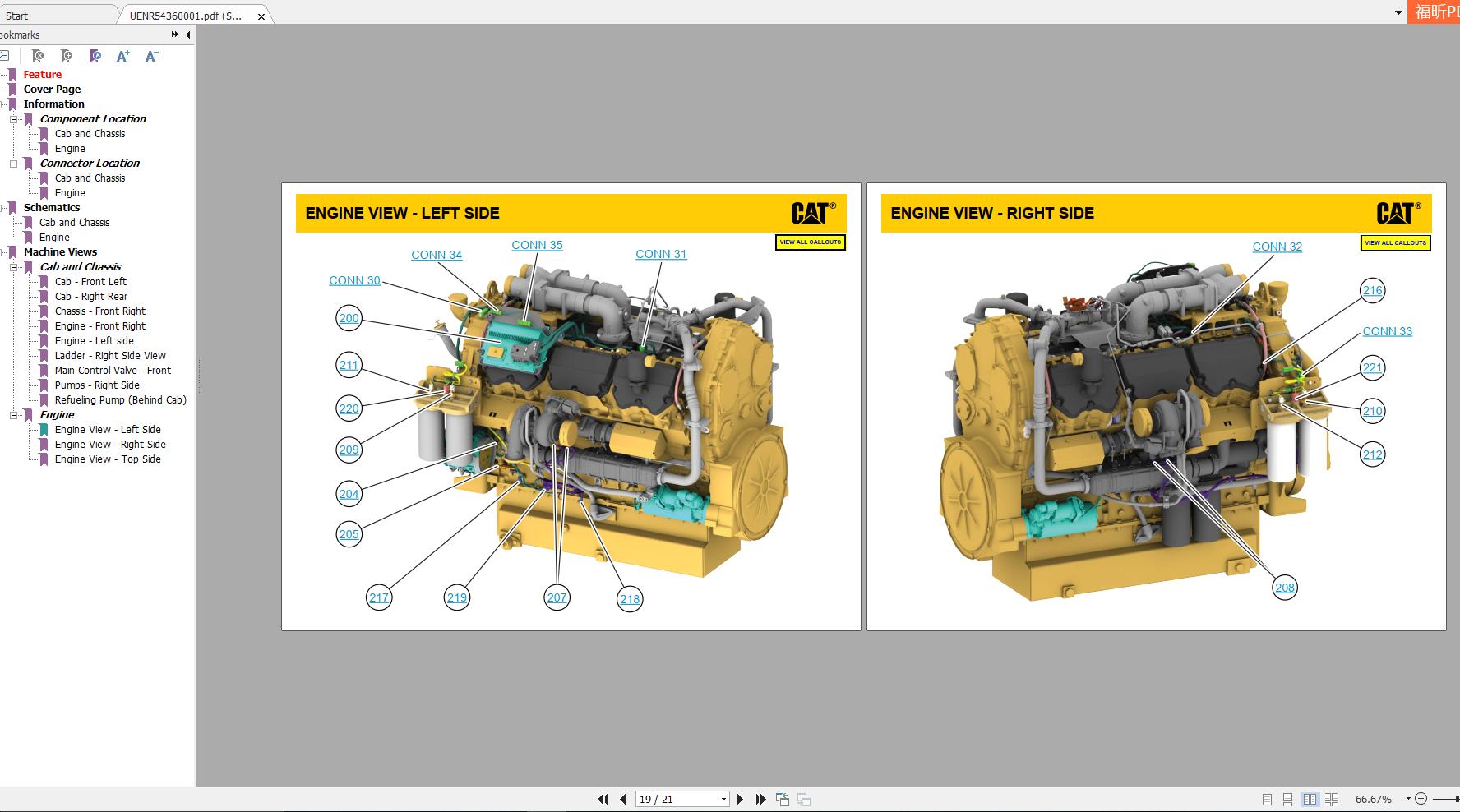 CAT Hydraulic Mining Shovel 6015B Electrical & Hydraulic Schematic