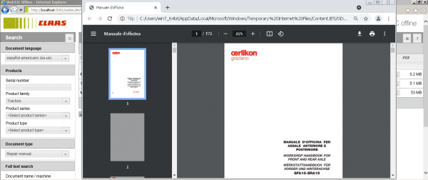 CLAAS WebTIC Offline Espanol ES 06.2021 Operator Manual Repair Manual Service Documentation DVD 6