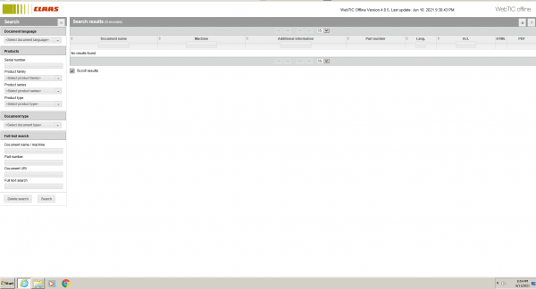 CLAAS WebTIC Offline Italian Language 06.2021 Operator Manual Repair Manual Service Documentation DVD 1