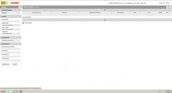 CLAAS WebTIC Offline Italian Language 06.2021 Operator Manual Repair Manual Service Documentation DVD 2