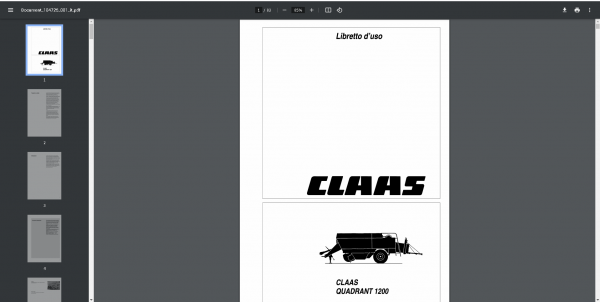 CLAAS WebTIC Offline Italian Language 06.2021 Operator Manual Repair Manual Service Documentation DVD 6