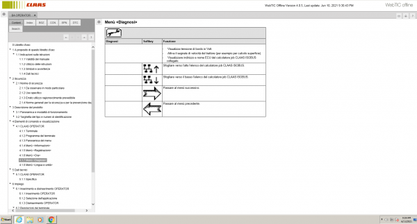 CLAAS WebTIC Offline Italian Language 06.2021 Operator Manual Repair Manual Service Documentation DVD 8