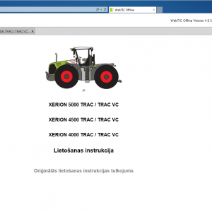 CLAAS WebTIC Offline Latvian Language 06.2021 Operator Repair Manual Service Documentation DVD 6