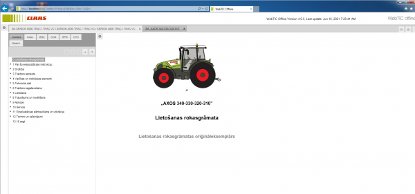 CLAAS WebTIC Offline Latvian Language 06.2021 Operator Repair Manual Service Documentation DVD 7