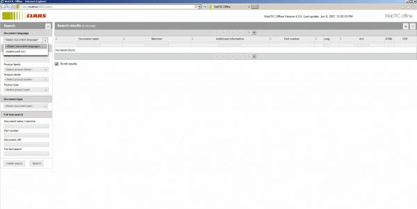 CLAAS WebTIC Offline UK Ukraina 06.2021 Operator Manual Repair Manual Service Documentation DVD 1 1