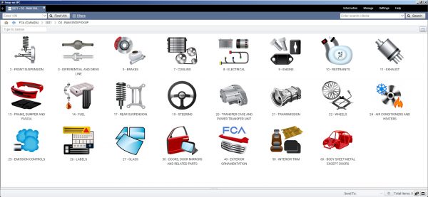 Chrysler FCA EPC5 International 12.2020 Spare Parts Catalog DVD 5