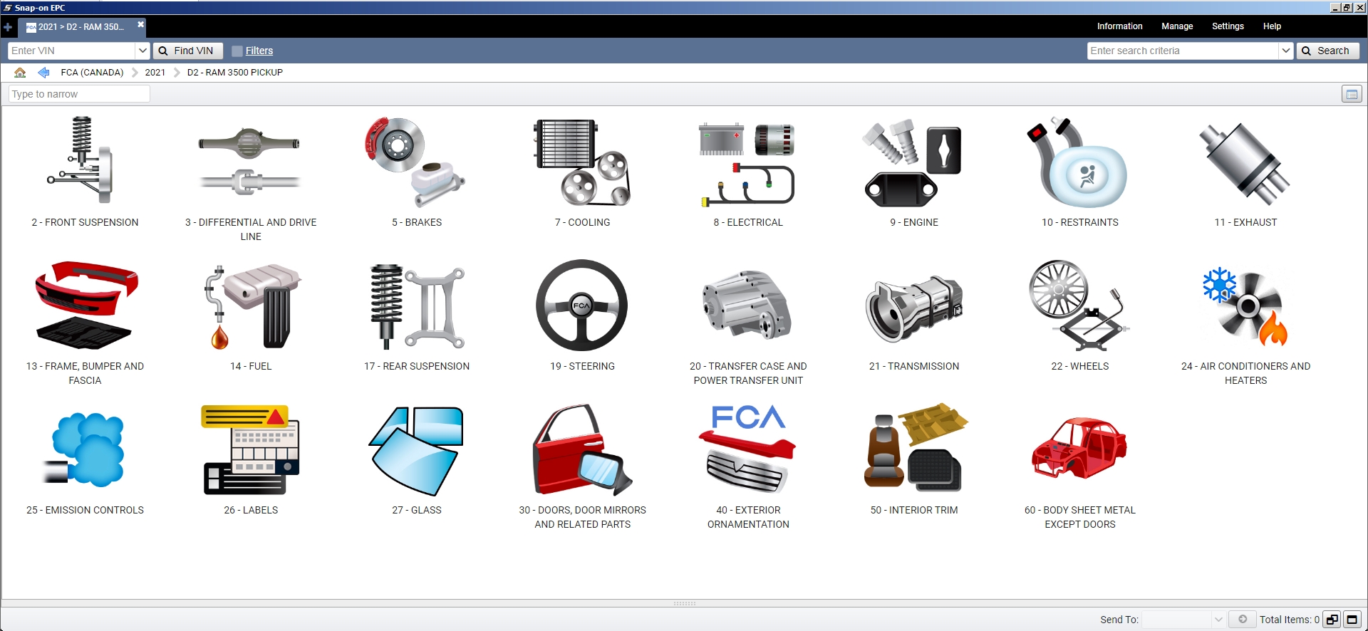 Chrysler FCA EPC5 International 12.2020 Spare Parts Catalog DVD 5