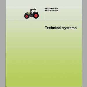 Claas ARION 650 620 550 530 Technical System Service Manual EN 1