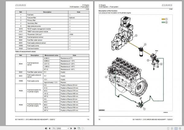 Claas ARION 650 620 550 530 Technical System Service Manual EN 2