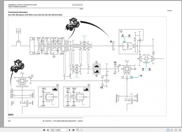 Claas ARION 650 620 550 530 Technical System Service Manual EN 3