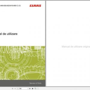 Claas ARION 850 840 830 820 810 800 C.I.S User Manual RO 0