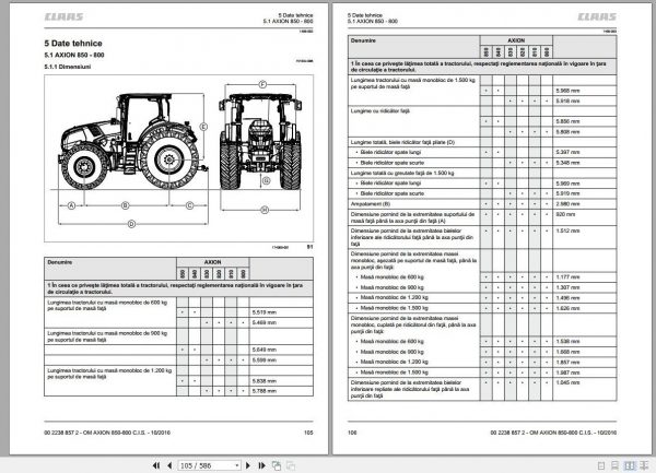 Claas ARION 850 840 830 820 810 800 C.I.S User Manual RO 3