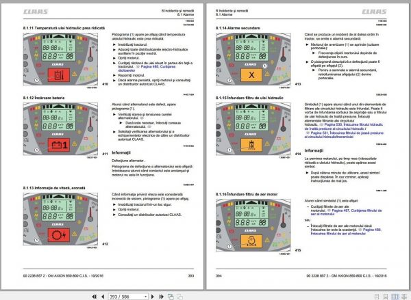 Claas ARION 850 840 830 820 810 800 C.I.S User Manual RO 4