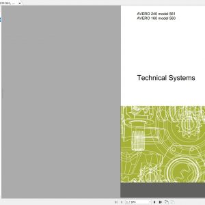 Claas AVERO 240 561 AVERO 160 560 Technical System Service Manual EN 1