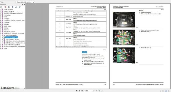 Claas AXION 850 810 Repair Manual EN 5