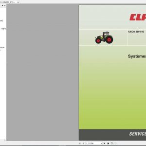 Claas AXION 850 840 830 810 Technical System Service Manual FR 1