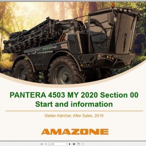 Claas Amazon Self Propelled Sprayer PANTERA 4503 Workshop Manual EN 1