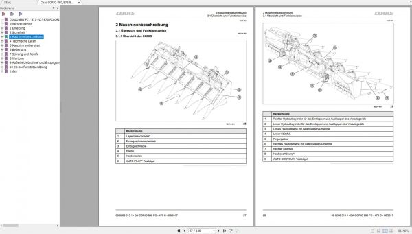 Claas CORIO 880875870680675670575570475470 Operator Manual DE 2