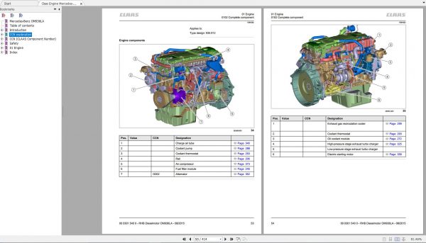 Claas Engine Mercedes Benz OM936LA EN Repair Manual 2