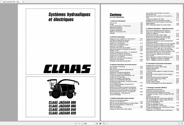Claas JAGUAR 820 860 Hydraulic Electric System 01872552 FR 1