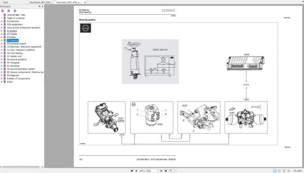 Claas JAGUAR 880 830 Technical System Service Manual ENFR 2