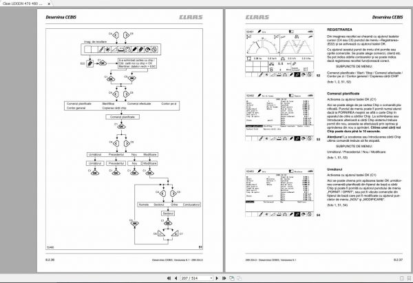 Claas LEXION 470 480 Repair Manual RO 3