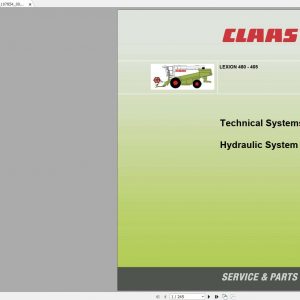 Claas LEXION 480 405 Hydraulic Electric System FREN 1