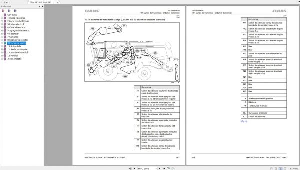 Claas LEXION 600 580 570 Repair Manual RO 3