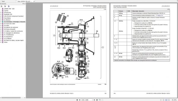 Claas LEXION 780 620 Repair Manual RO 2