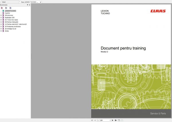 Claas LEXION TUCANO Level 2 Service Technical Training Document RO 1
